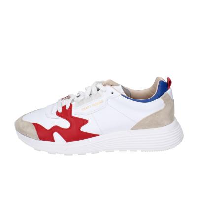 Scarpe Uomo MOMA Sneakers Bianco Pelle Rosso 4AS401-CRF BC97