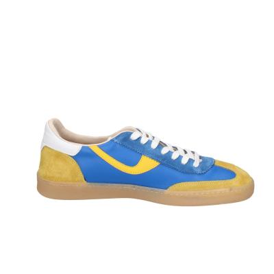 Scarpe Uomo MOMA Sneakers Blu Camoscio Giallo Pelle 4AS420-CRVL BC745