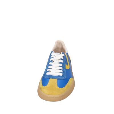 Scarpe Uomo MOMA Sneakers Blu Camoscio Giallo Pelle 4AS420-CRVL BC745