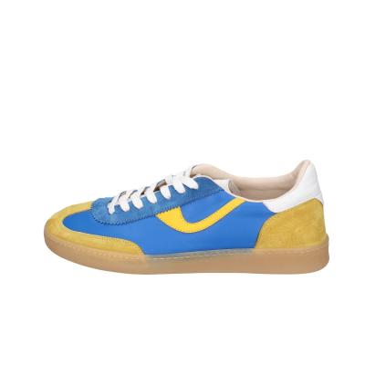 Scarpe Uomo MOMA Sneakers Blu Camoscio Giallo Pelle 4AS420-CRVL BC745