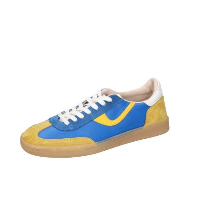 scarpe uomo MOMA sneakers blu camoscio giallo pelle 4AS420-CRVL BC745