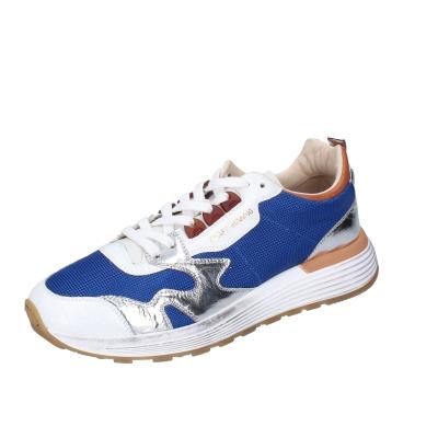 scarpe uomo MOMA sneakers blu tessuto argento pelle 4AS401-CRN BC77