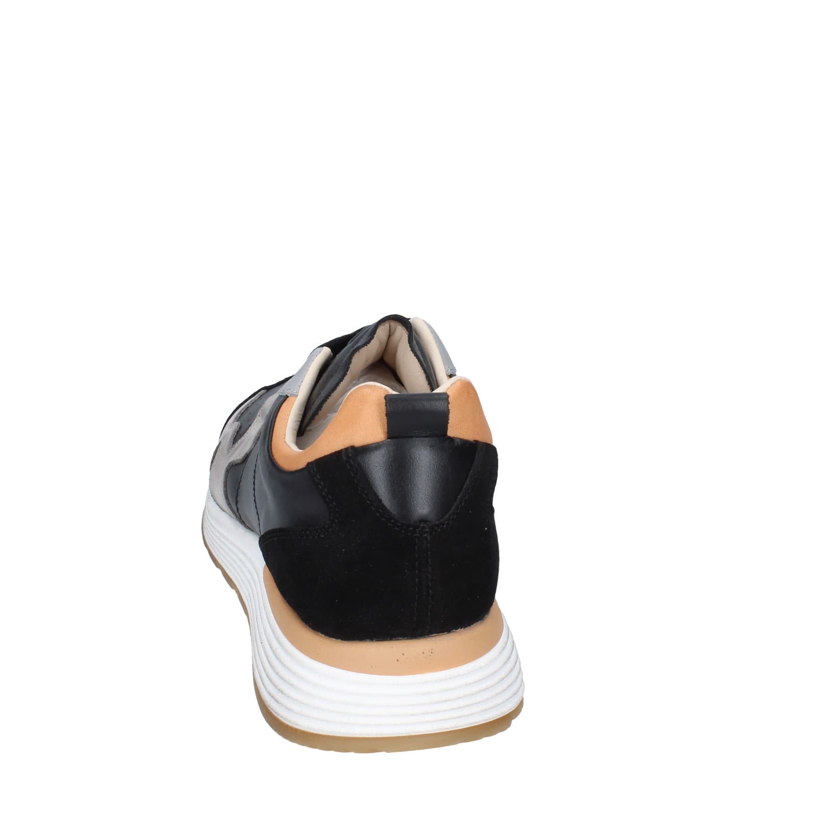 Scarpe Uomo MOMA Sneakers Nero Pelle Grigio Camoscio 4AW358 EY526