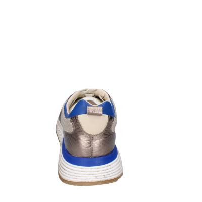 Scarpe Uomo MOMA Sneakers Platino Tessuto Blu Pelle 4AS401-CRO BC84