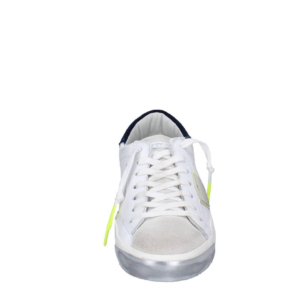 Scarpe Uomo PHILIPPE MODEL Sneakers Bianco Pelle Beige Camoscio VINTAGE EX334