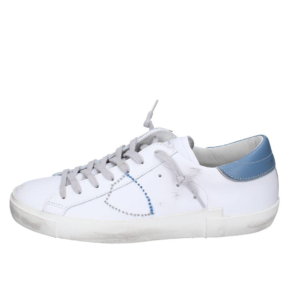 Scarpe Uomo PHILIPPE MODEL Sneakers Bianco Pelle VINTAGE EX356