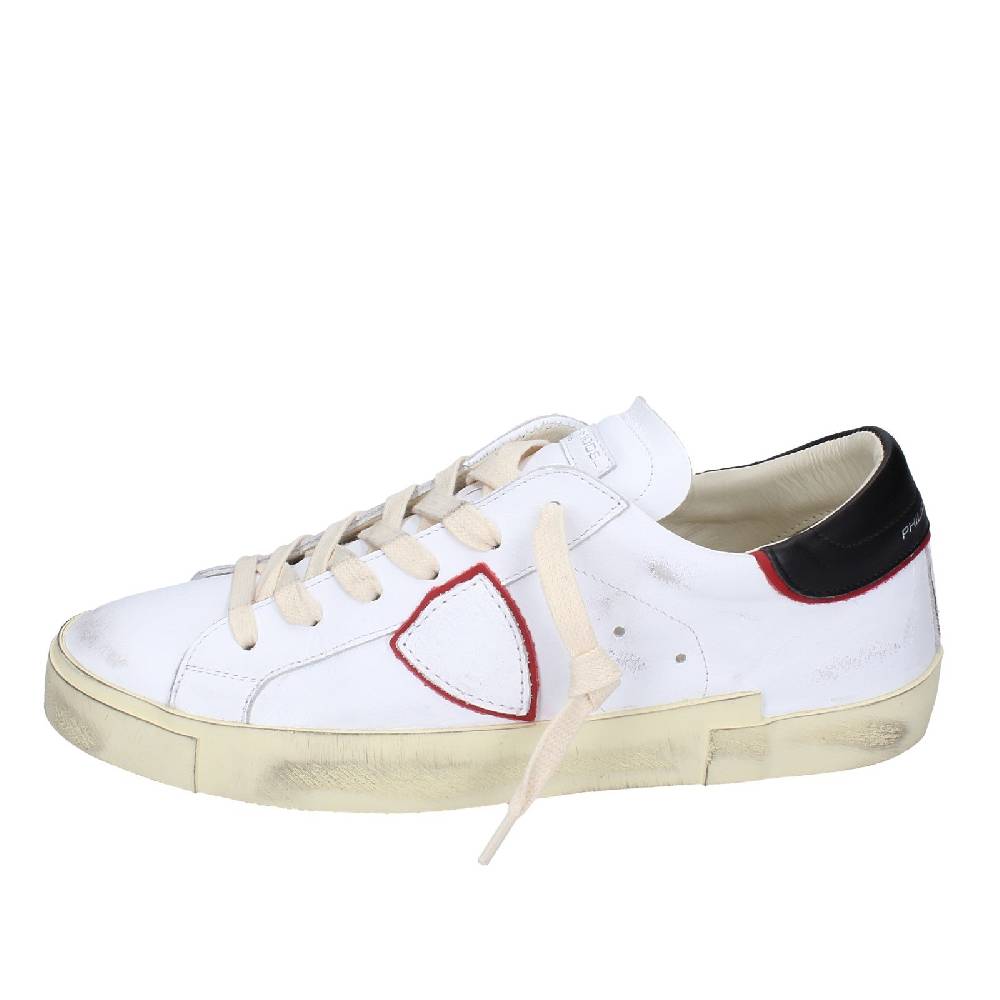 Scarpe Uomo PHILIPPE MODEL Sneakers Bianco Pelle VINTAGE EX361