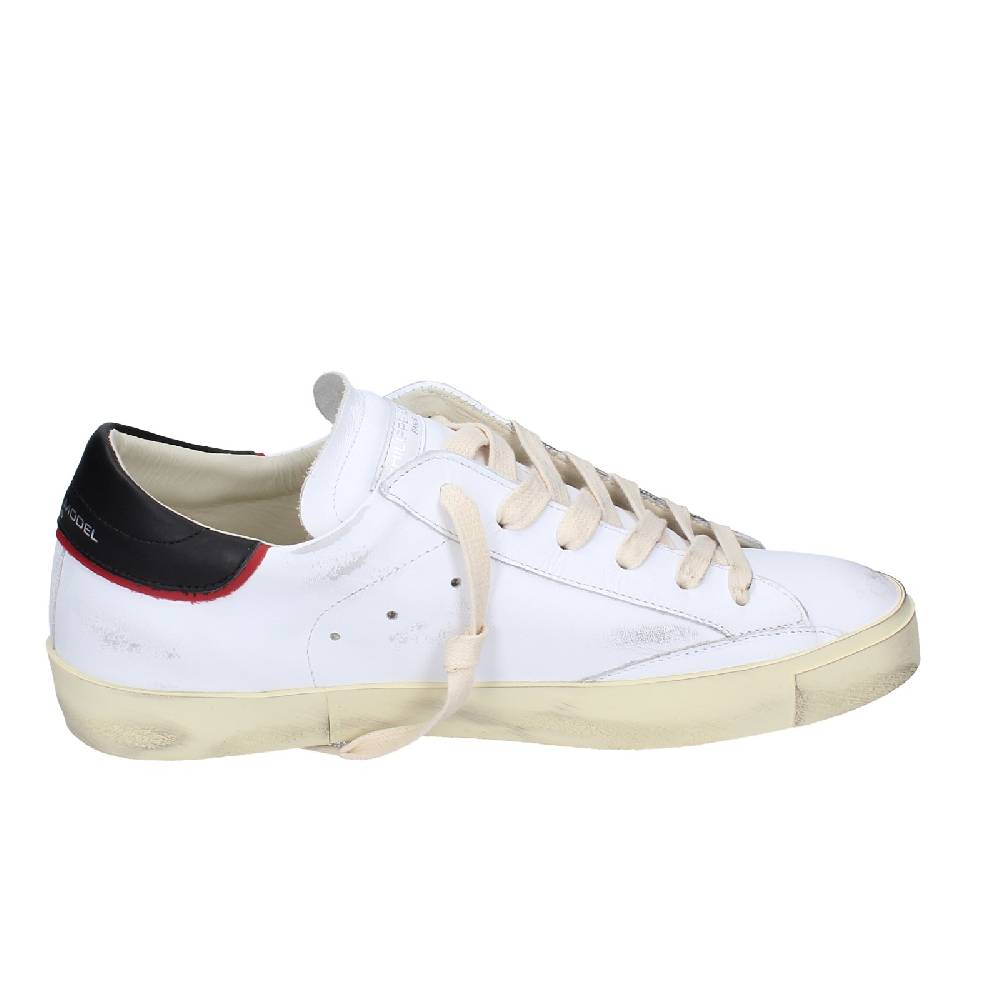 Scarpe Uomo PHILIPPE MODEL Sneakers Bianco Pelle VINTAGE EX361