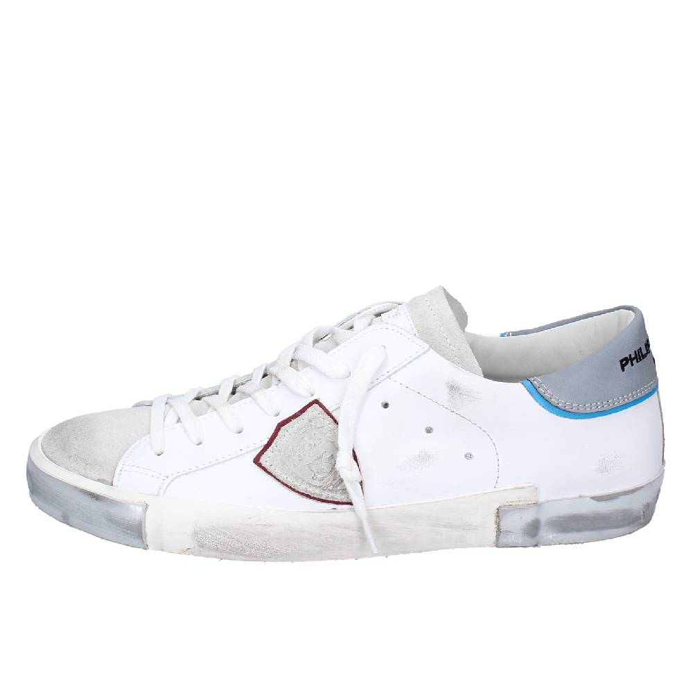 Scarpe Uomo PHILIPPE MODEL Sneakers Bianco Pelle VINTAGE EX342