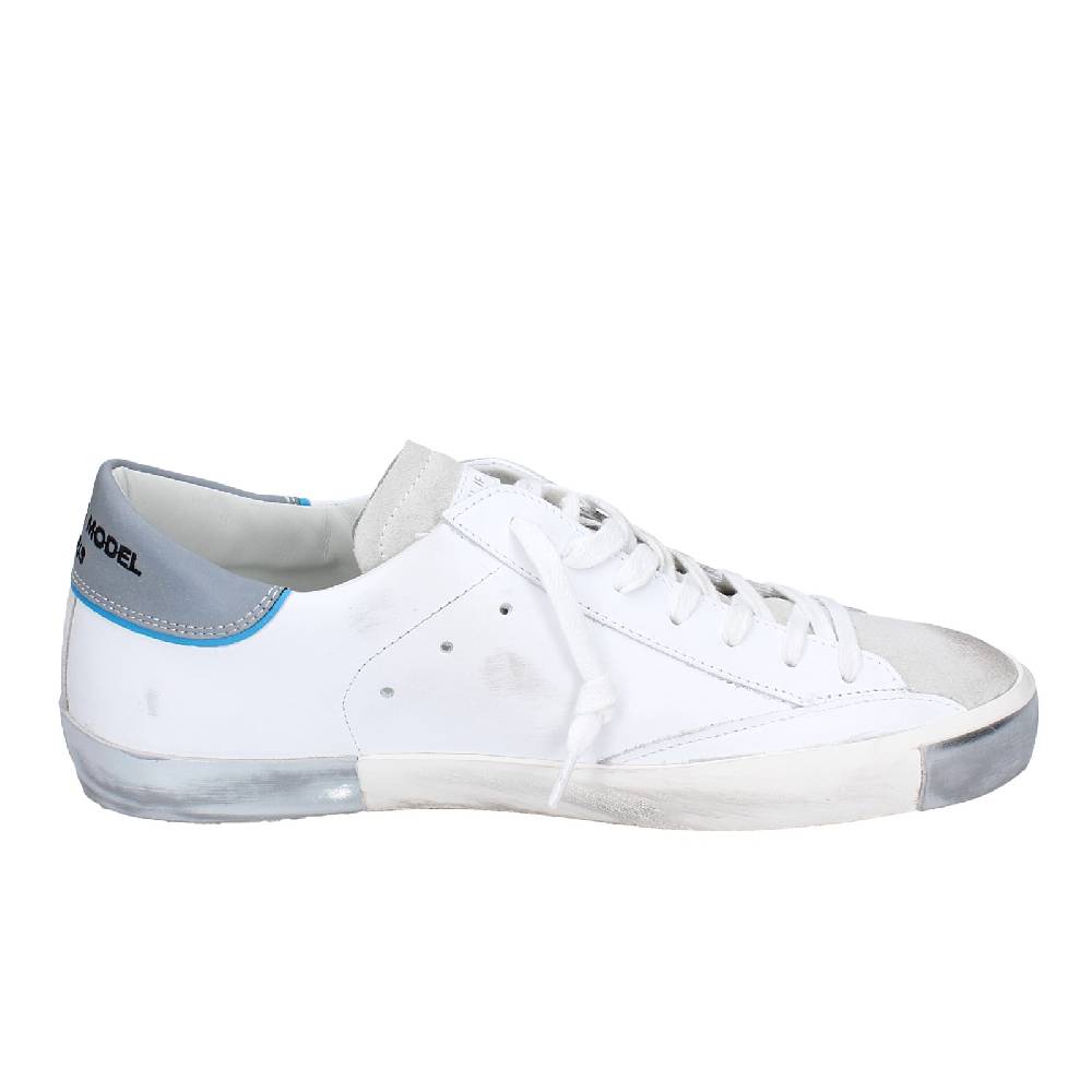 Scarpe Uomo PHILIPPE MODEL Sneakers Bianco Pelle VINTAGE EX342