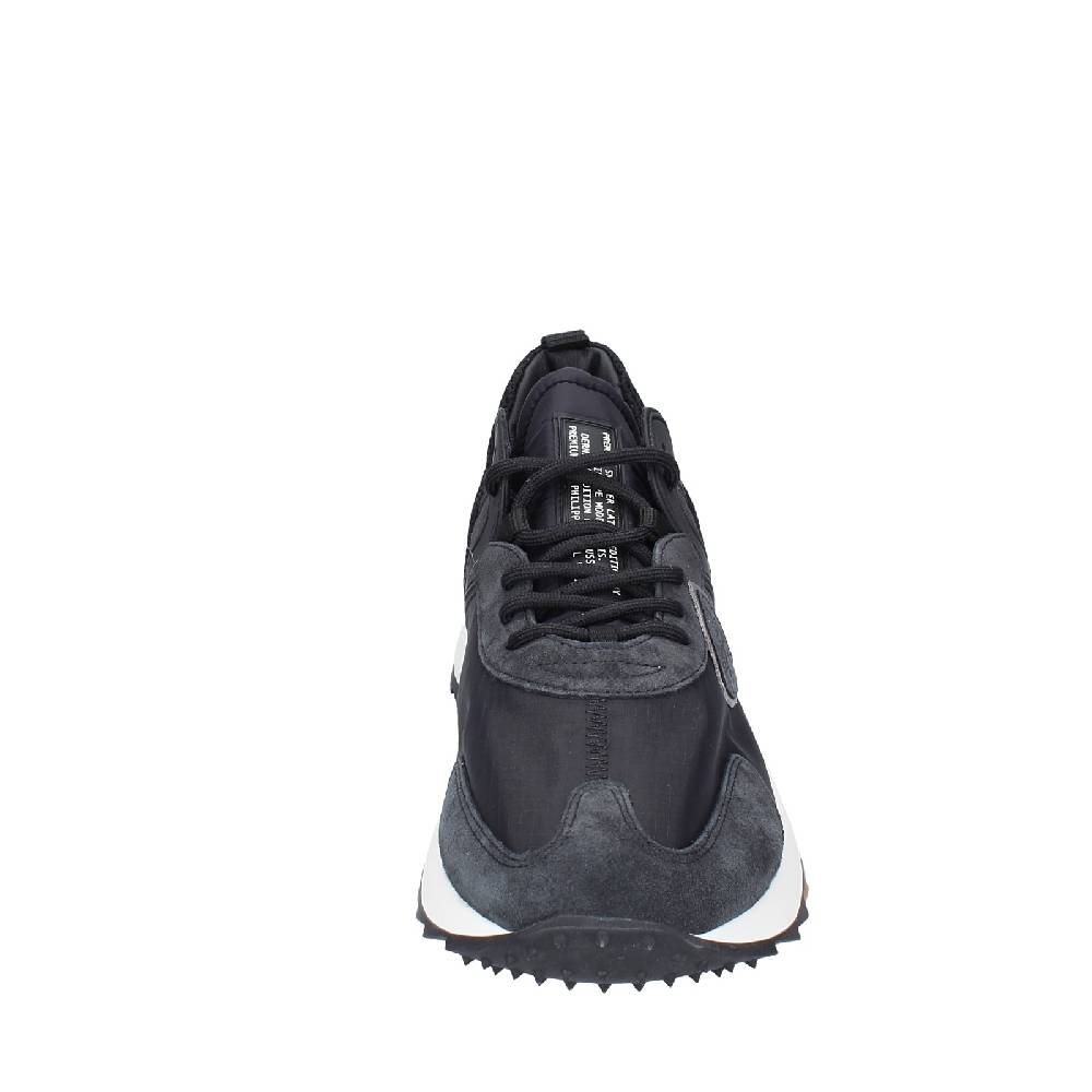 Scarpe Uomo PHILIPPE MODEL Sneakers Nero Camoscio Tessuto EX343