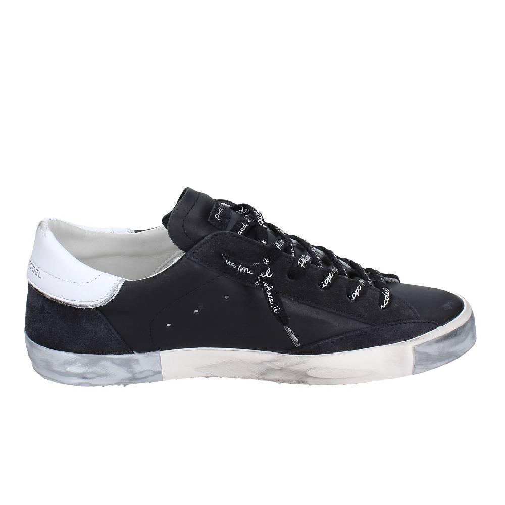 Scarpe Uomo PHILIPPE MODEL Sneakers Nero Pelle Camoscio EX563