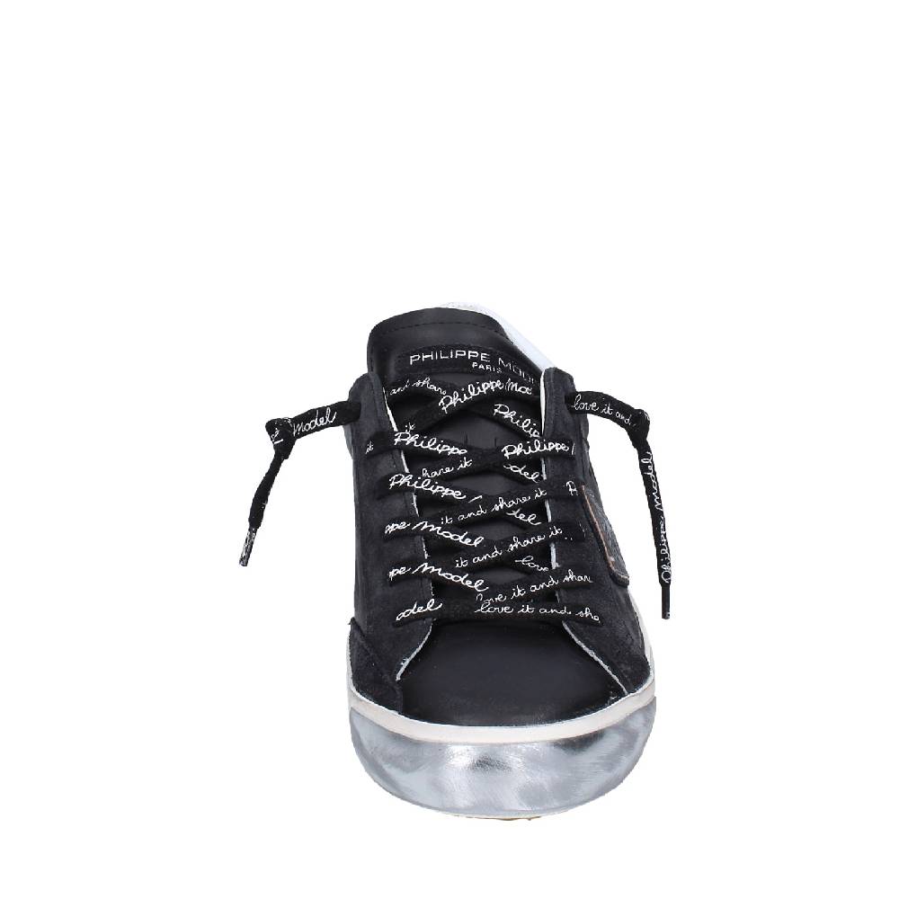 Scarpe Uomo PHILIPPE MODEL Sneakers Nero Pelle Camoscio EX563