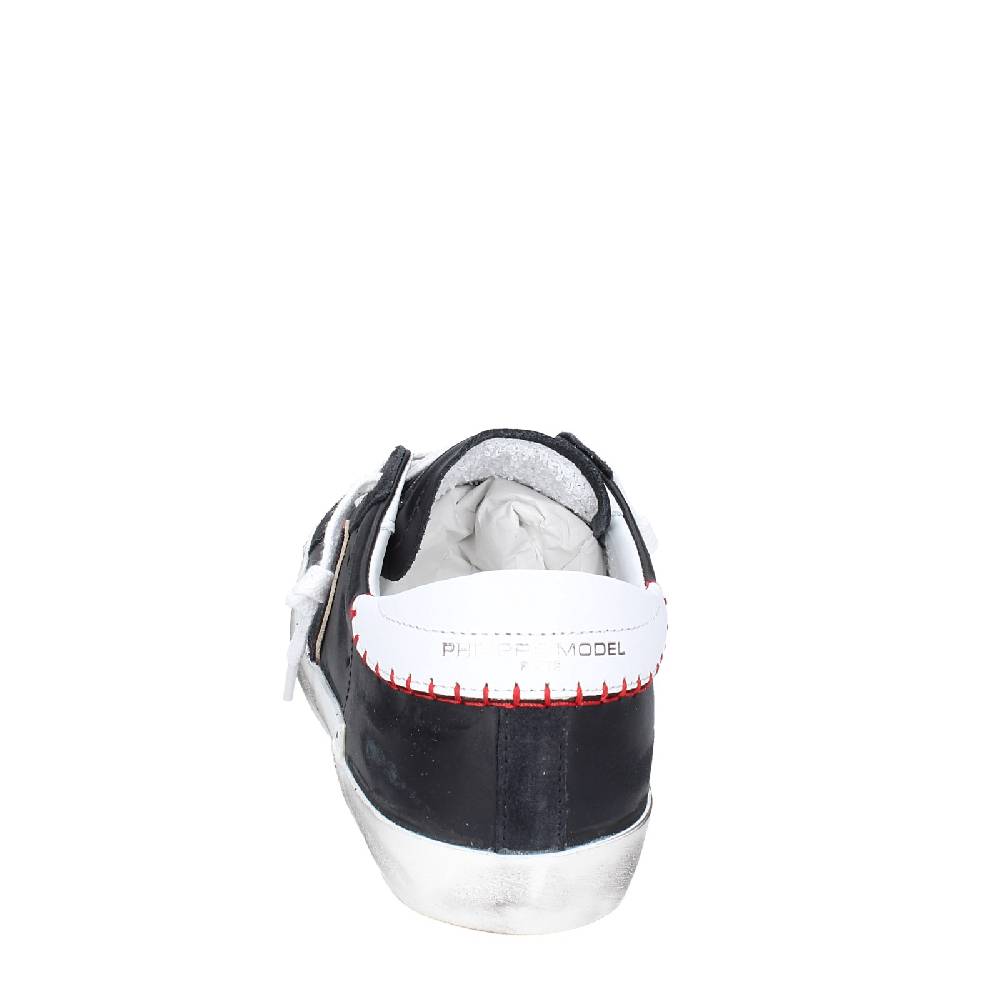 Scarpe Uomo PHILIPPE MODEL Sneakers Nero Pelle VINTAGE EX338