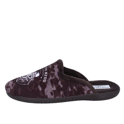 Scarpe Uomo PREGUNTA Pantofole Sandali Marrone Tessuto BX441