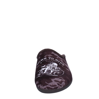 Scarpe Uomo PREGUNTA Pantofole Sandali Marrone Tessuto BX441