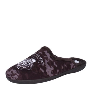 scarpe uomo PREGUNTA pantofole sandali marrone tessuto BX441