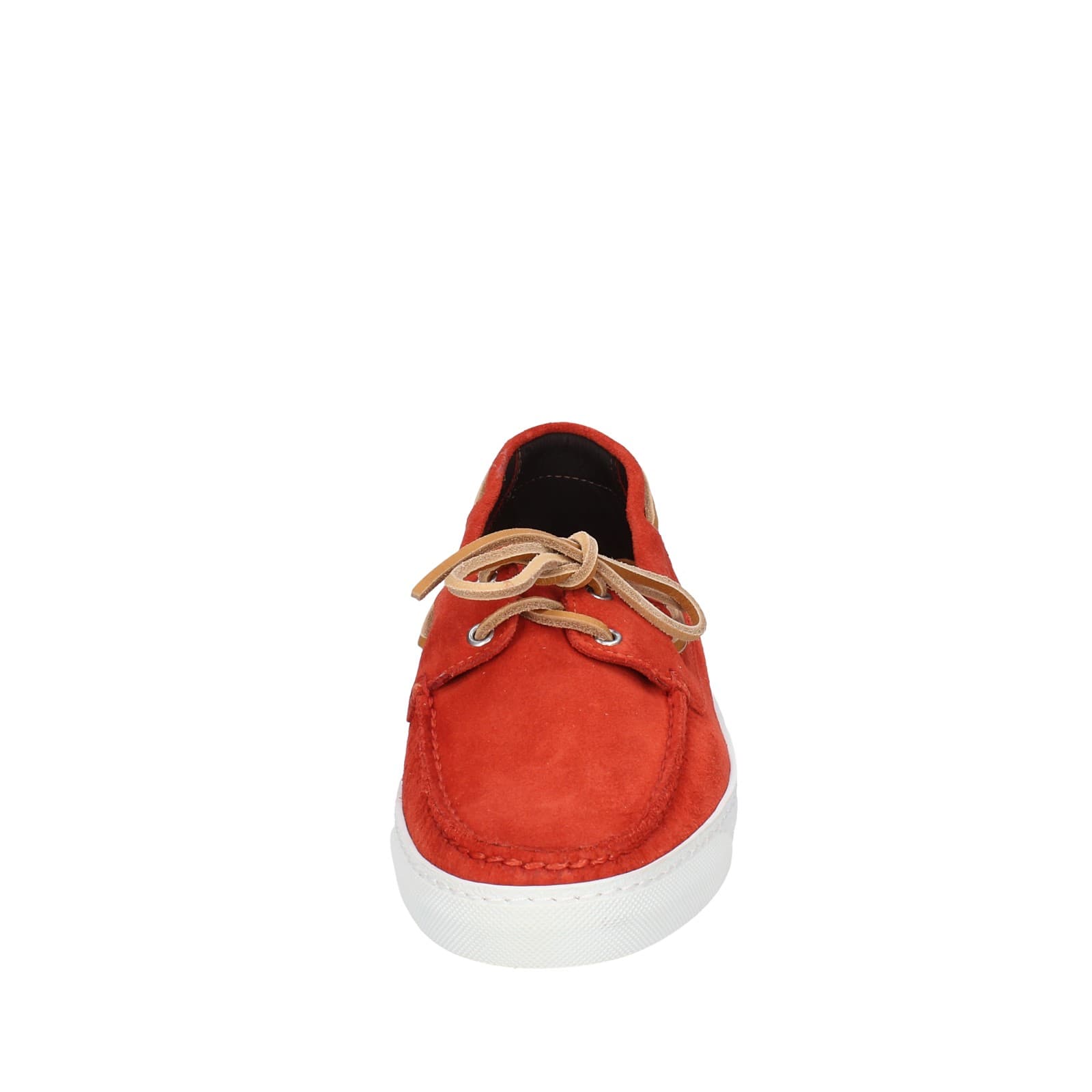 Scarpe Uomo RALPH LAUREN Mocassini Rosso Camoscio Celeste EY147