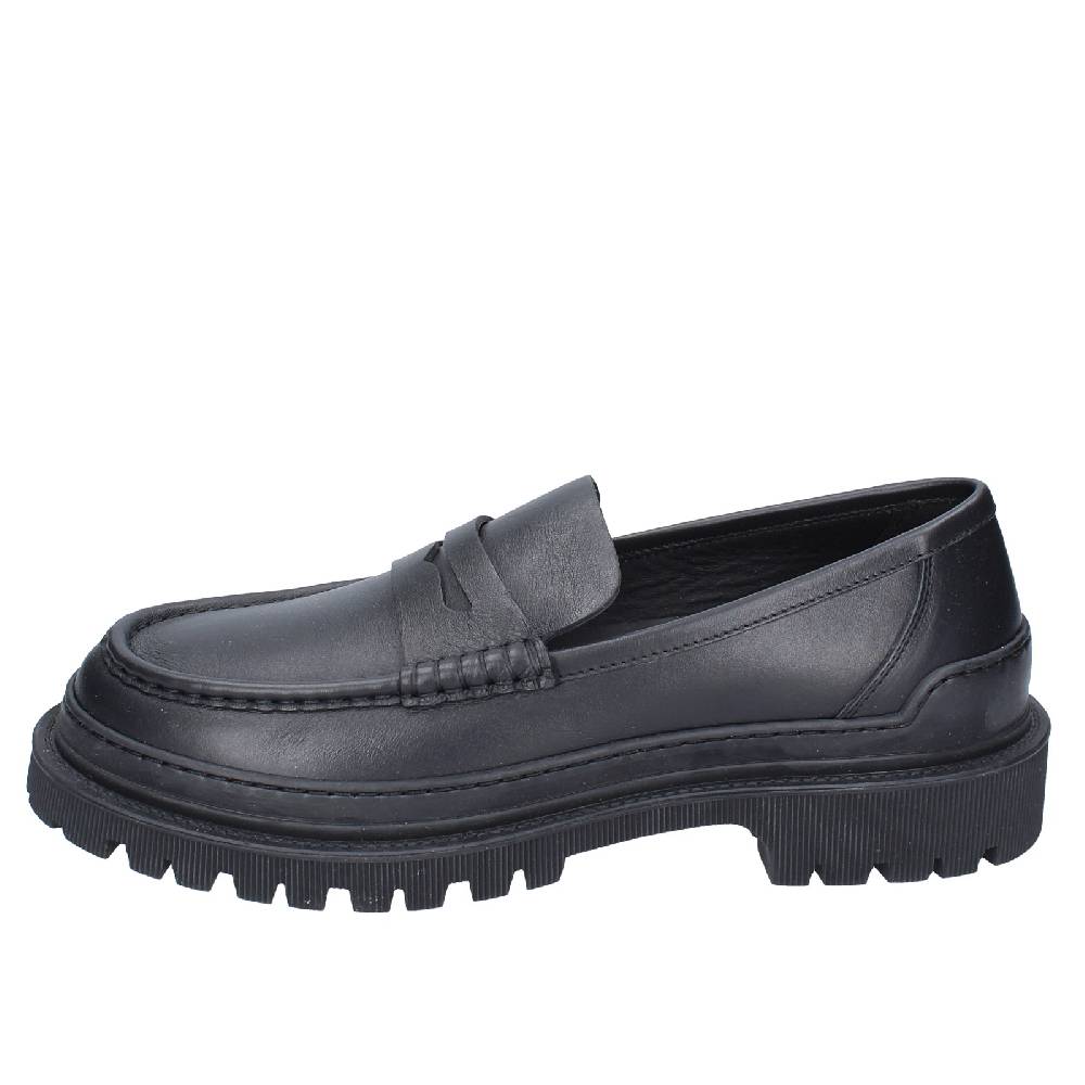 Scarpe Uomo STOKTON Mocassini Nero Pelle EX34