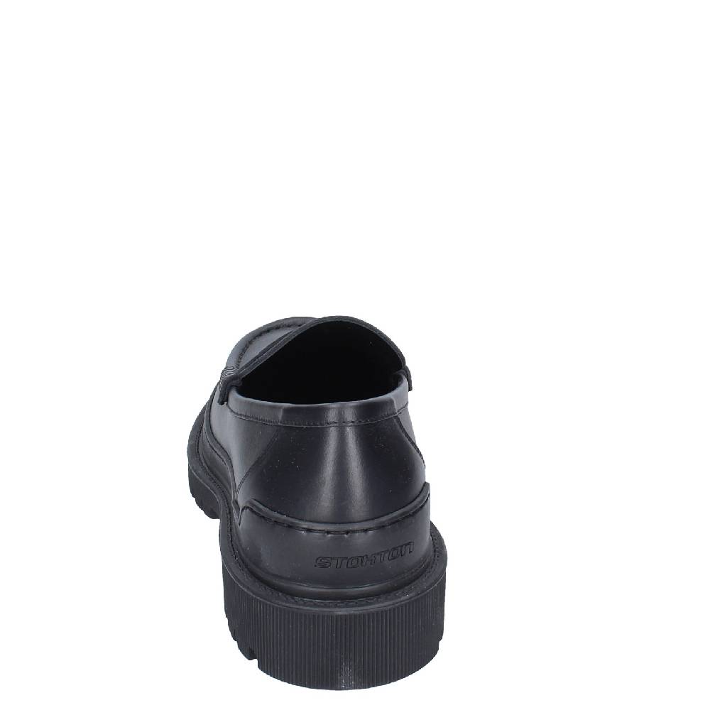 Scarpe Uomo STOKTON Mocassini Nero Pelle EX34