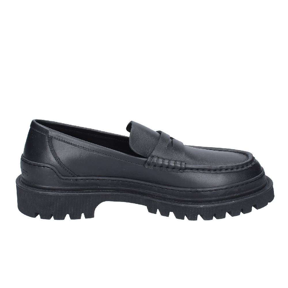 Scarpe Uomo STOKTON Mocassini Nero Pelle EX34