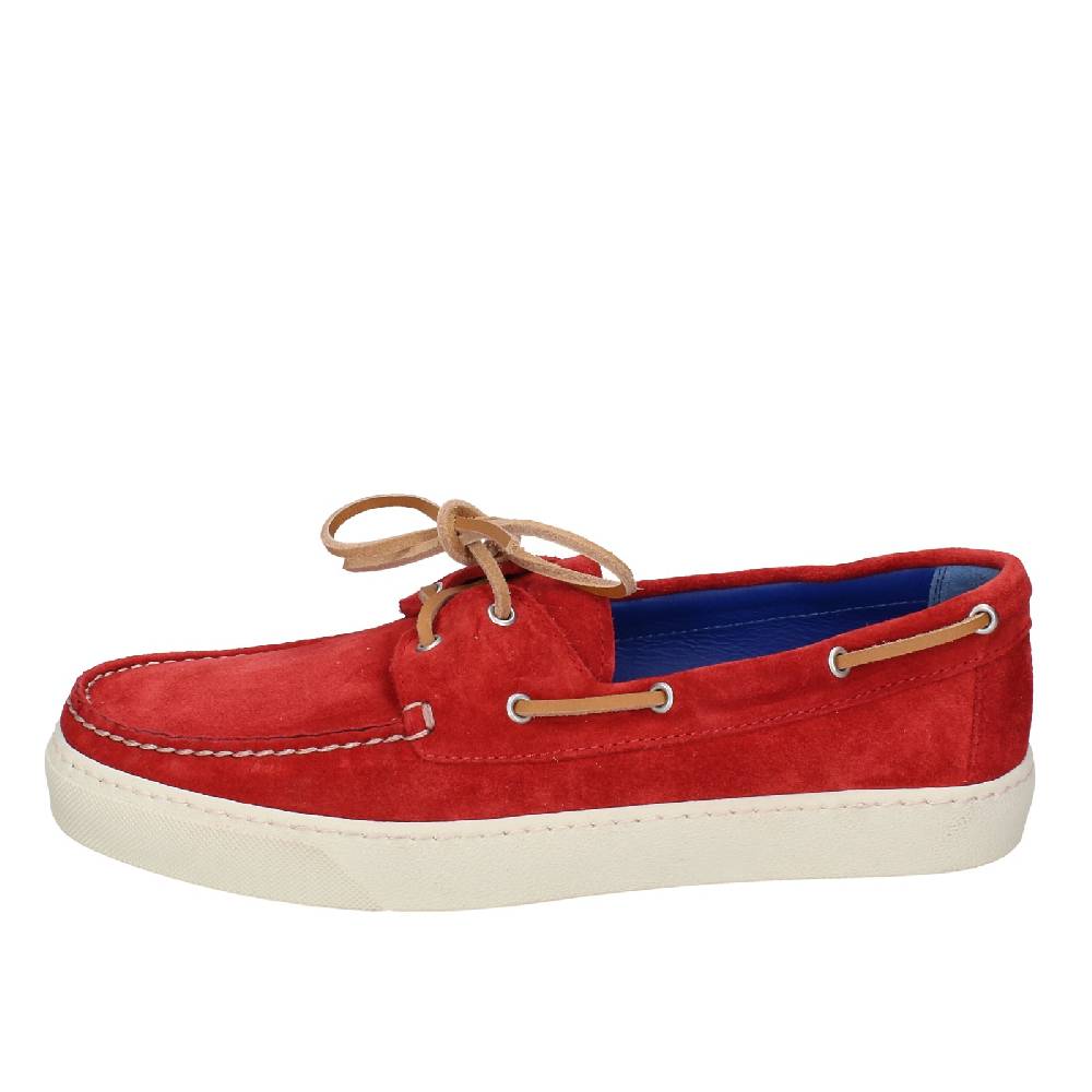 Scarpe Uomo STOKTON Mocassini Rosso Camoscio EX36