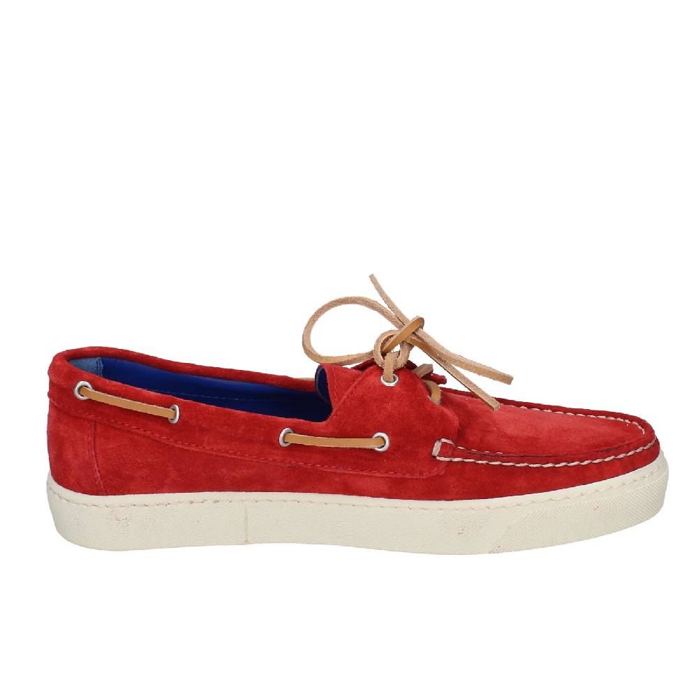 Scarpe Uomo STOKTON Mocassini Rosso Camoscio EX36