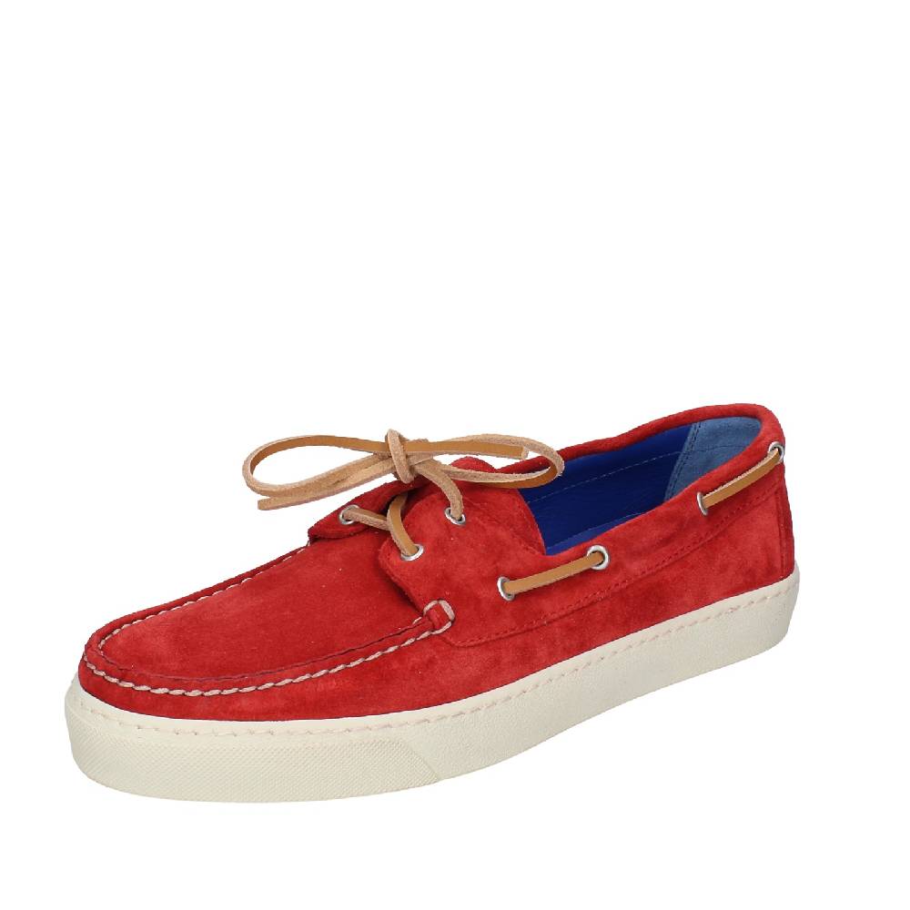 scarpe uomo STOKTON mocassini rosso camoscio EX36