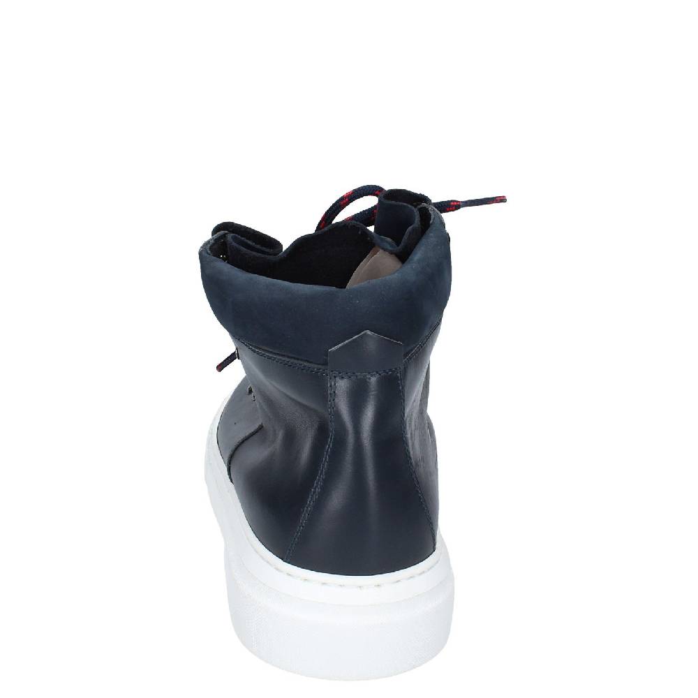 Scarpe Uomo STOKTON Stivaletti Blu Pelle EY845