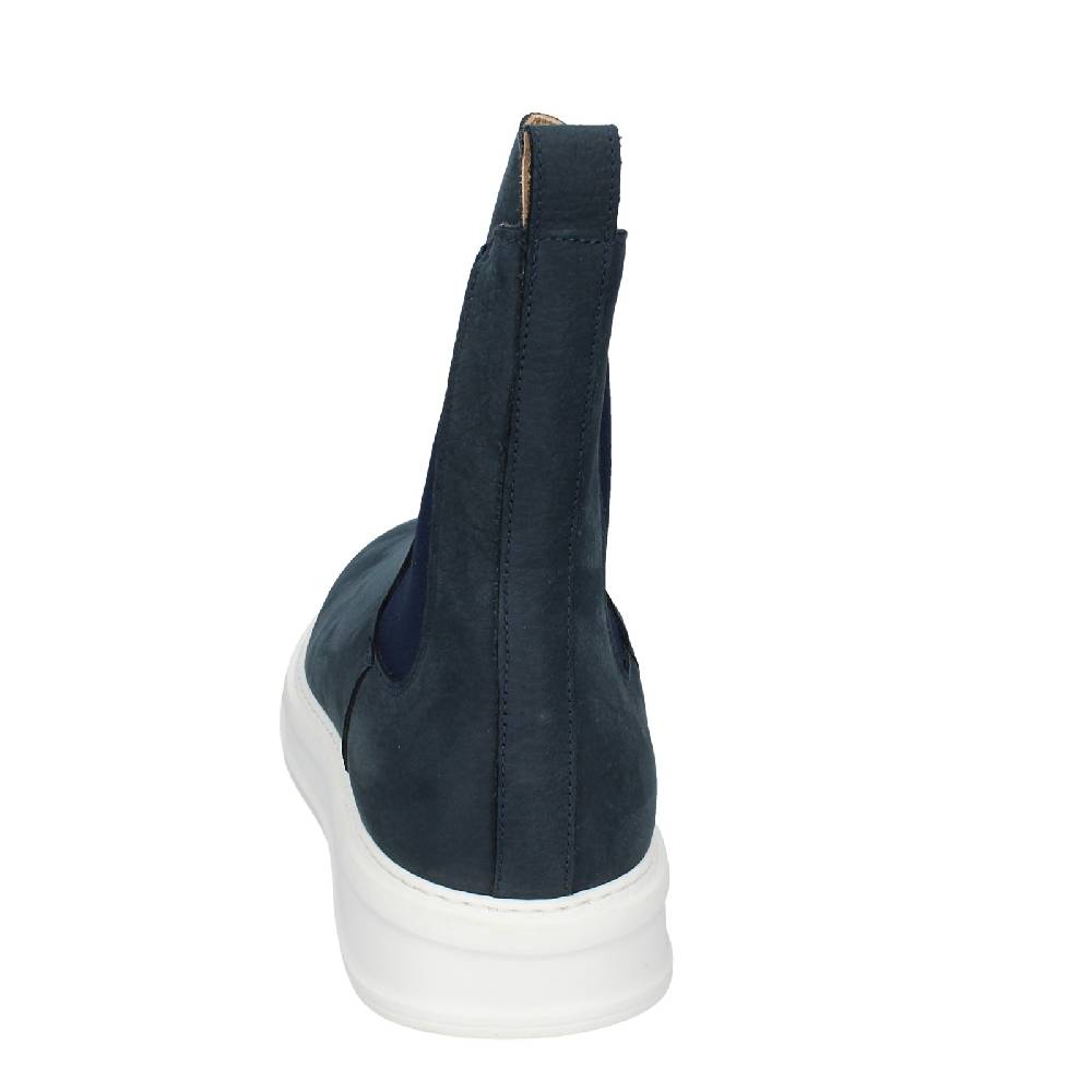 Scarpe Uomo STOKTON Stivaletti Blu Pelle Nabuk EX93