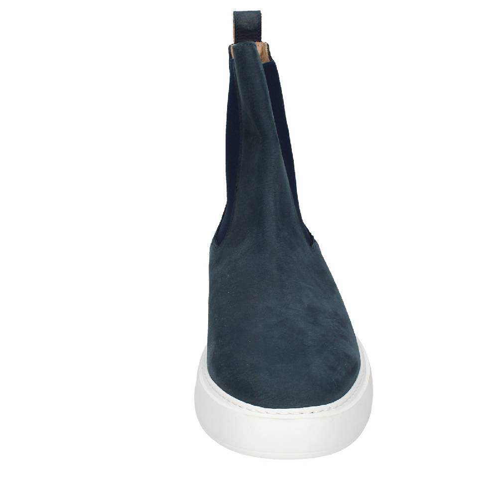 Scarpe Uomo STOKTON Stivaletti Blu Pelle Nabuk EX93