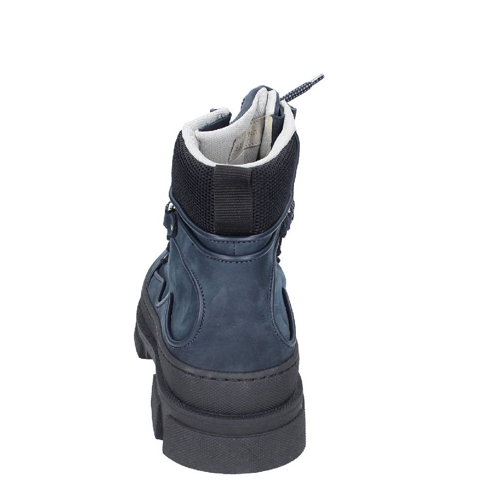 Scarpe Uomo STOKTON Stivaletti Blu Pelle Nabuk EY847