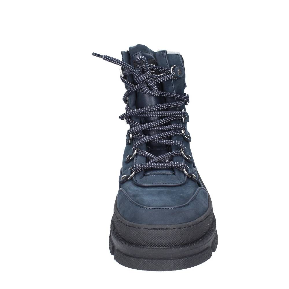 Scarpe Uomo STOKTON Stivaletti Blu Pelle Nabuk EY847