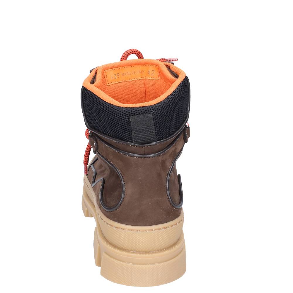 Scarpe Uomo STOKTON Stivaletti Marrone Pelle Nabuk EY849