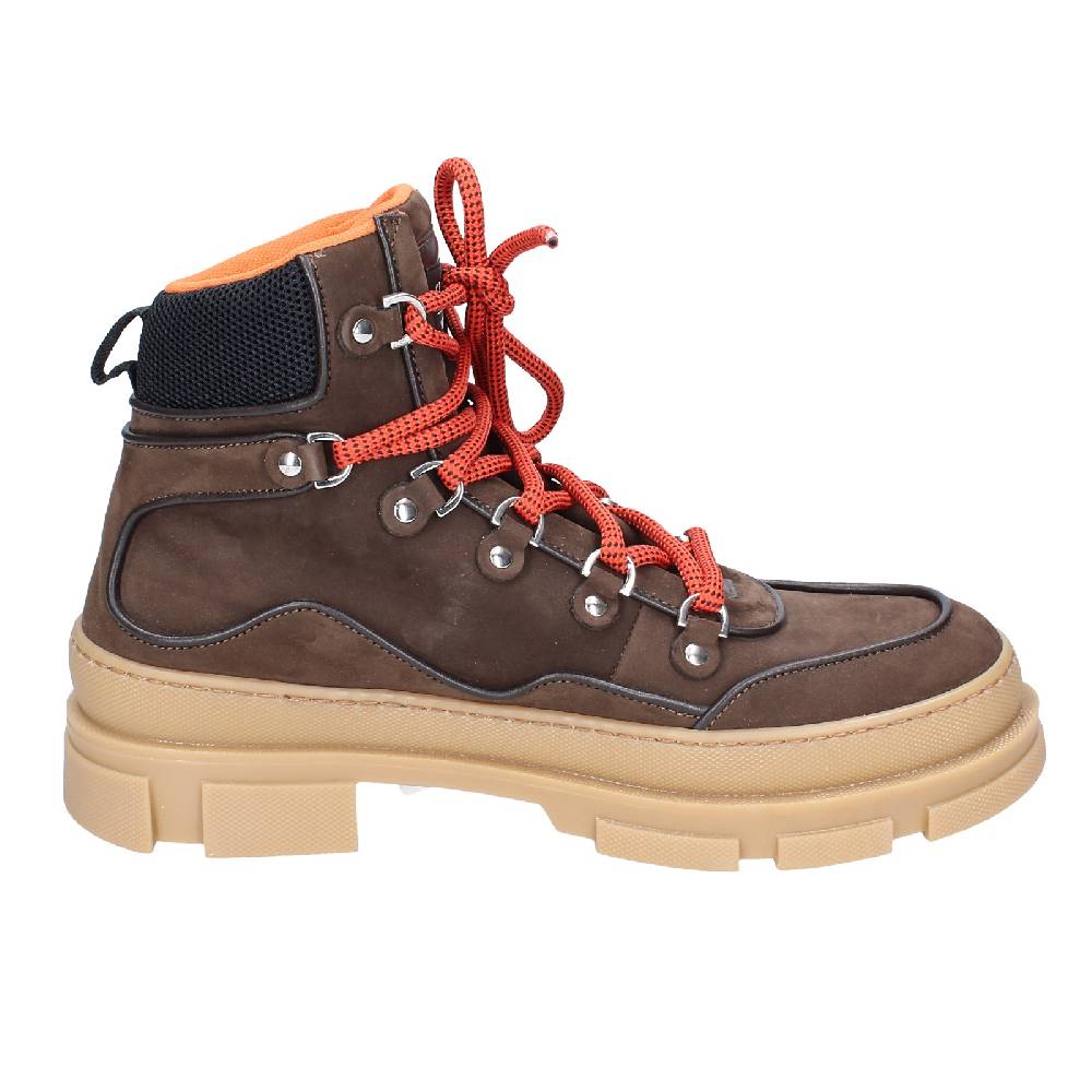 Scarpe Uomo STOKTON Stivaletti Marrone Pelle Nabuk EY849