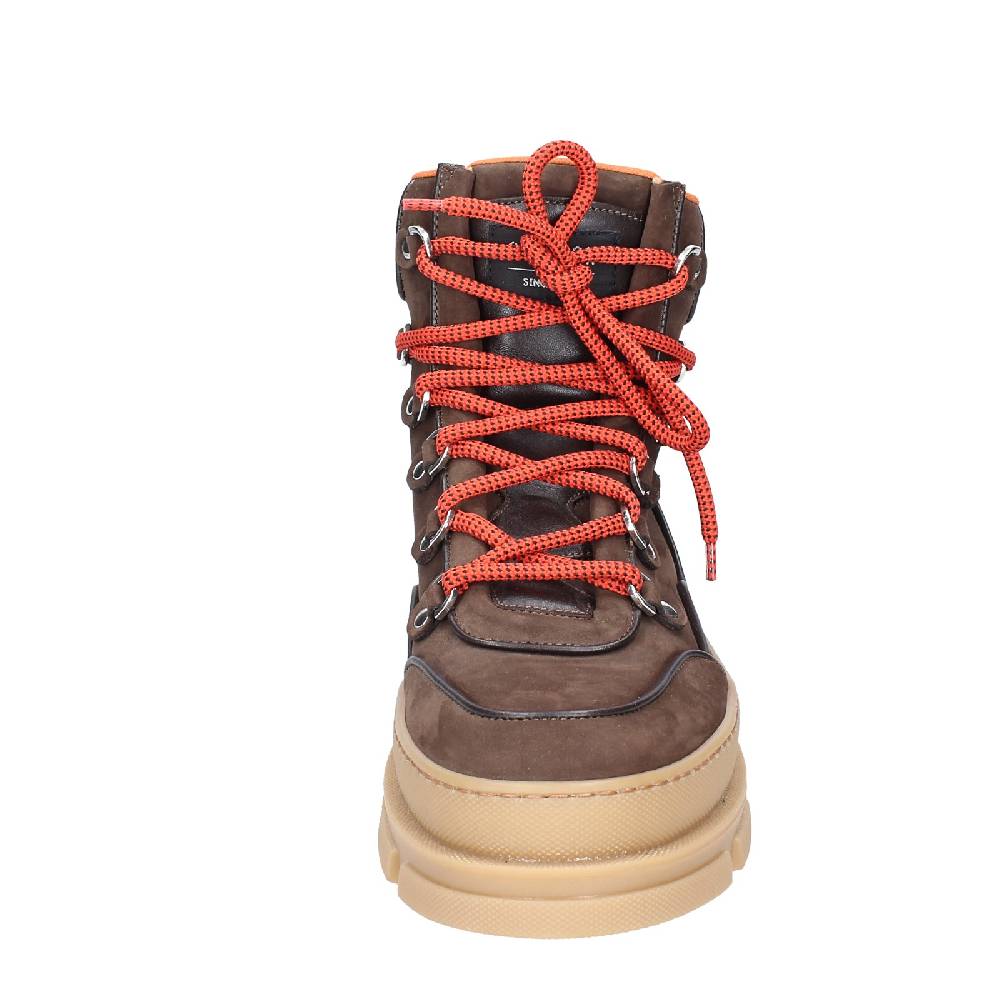 Scarpe Uomo STOKTON Stivaletti Marrone Pelle Nabuk EY849