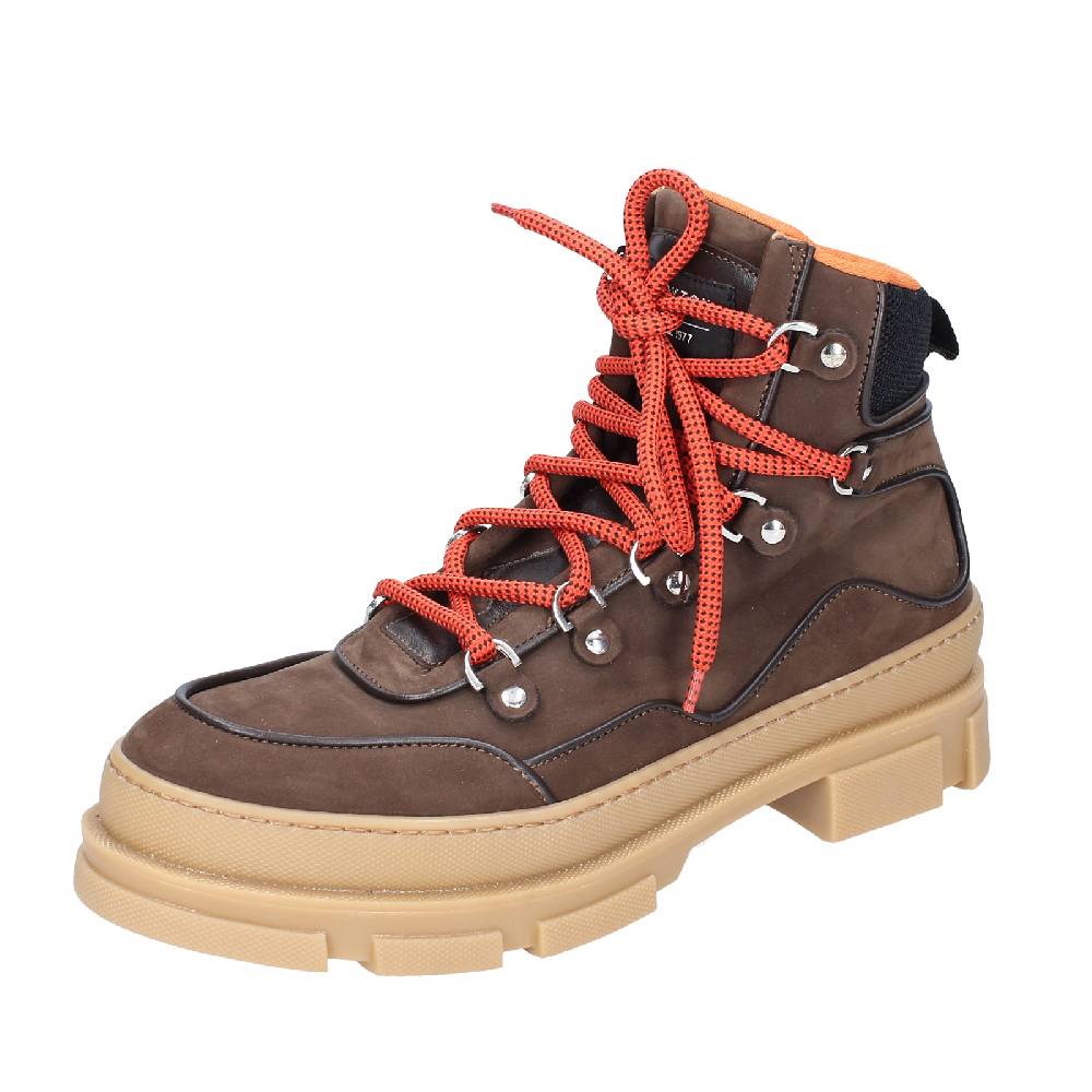 scarpe uomo STOKTON stivaletti marrone pelle nabuk EY849
