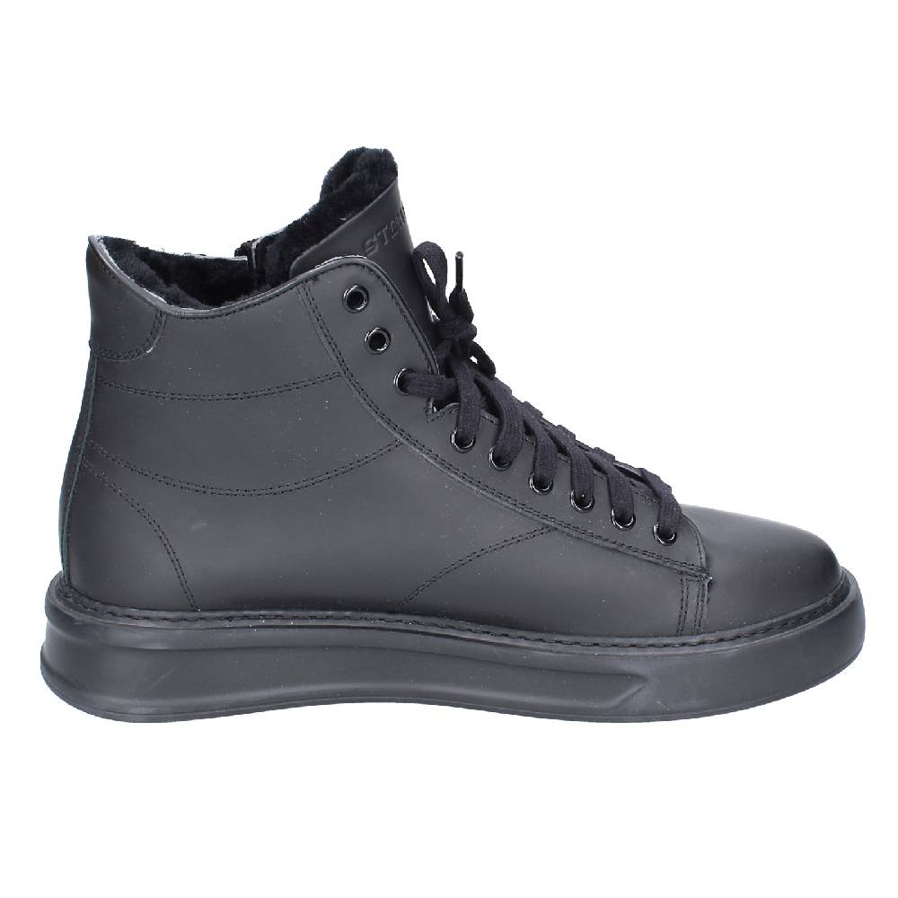 Scarpe Uomo STOKTON Stivaletti Nero Gomma EY850