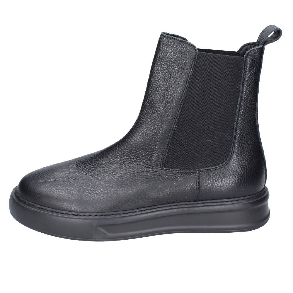 Scarpe Uomo STOKTON Stivaletti Nero Pelle EX43