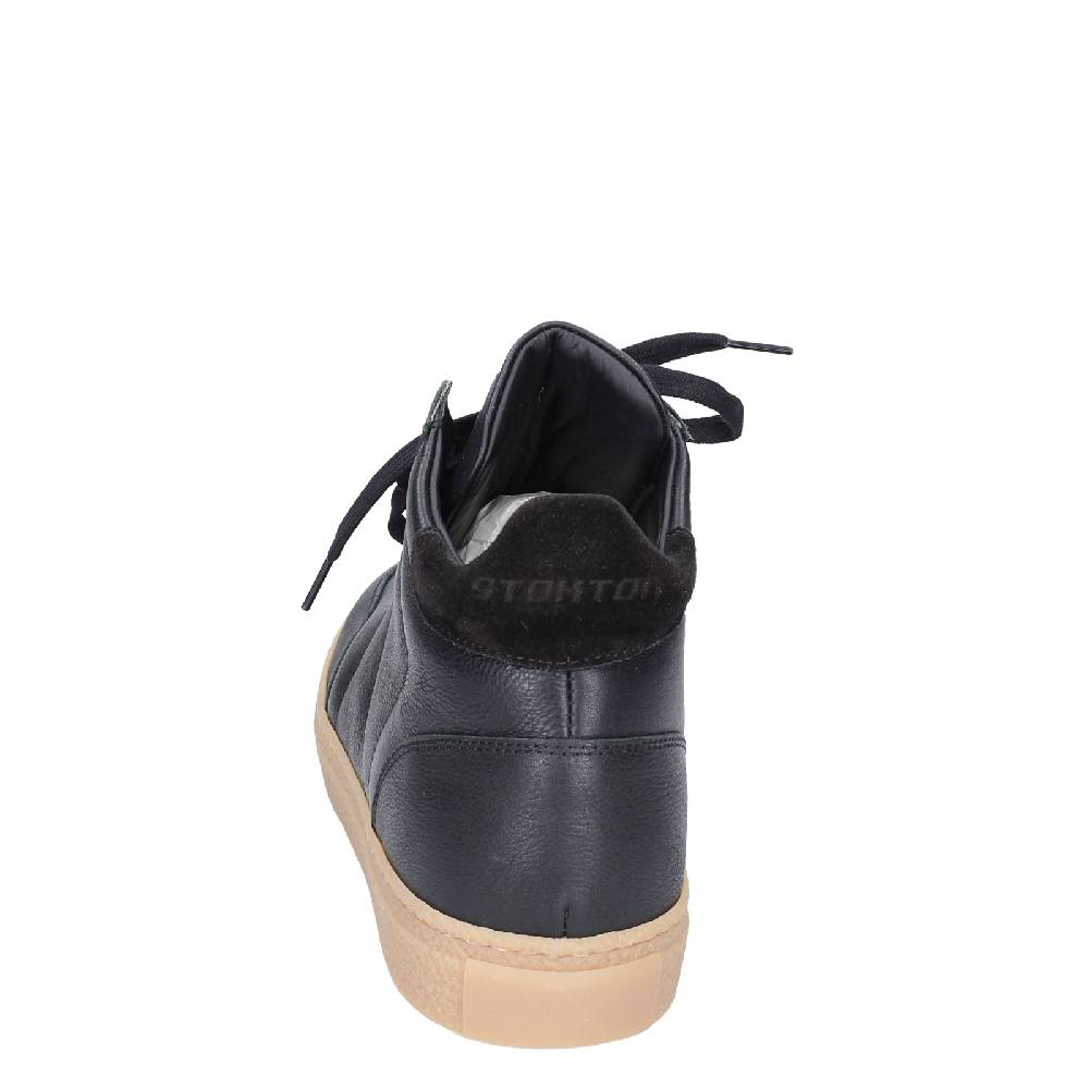 Scarpe Uomo STOKTON Stivaletti Nero Pelle EY853