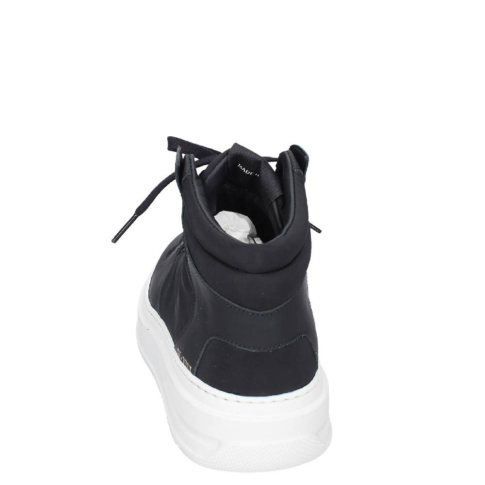 Scarpe Uomo STOKTON Stivaletti Nero Tessuto Gomma EY855