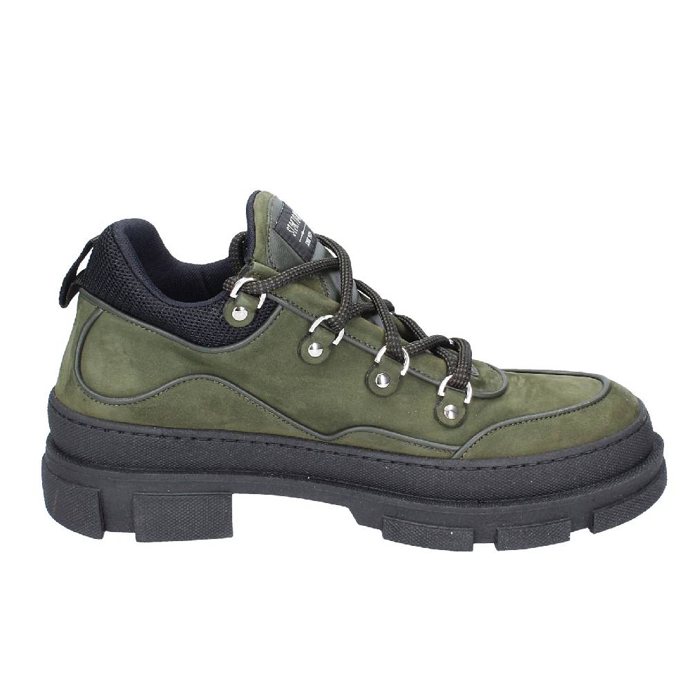 Scarpe Uomo STOKTON Stivaletti Verde Pelle Nabuk EY848