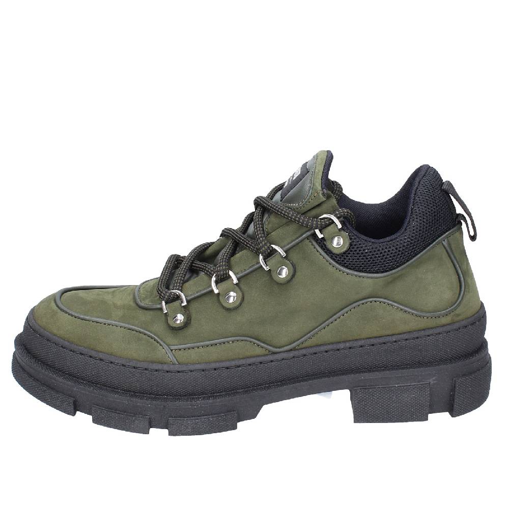 Scarpe Uomo STOKTON Stivaletti Verde Pelle Nabuk EY848