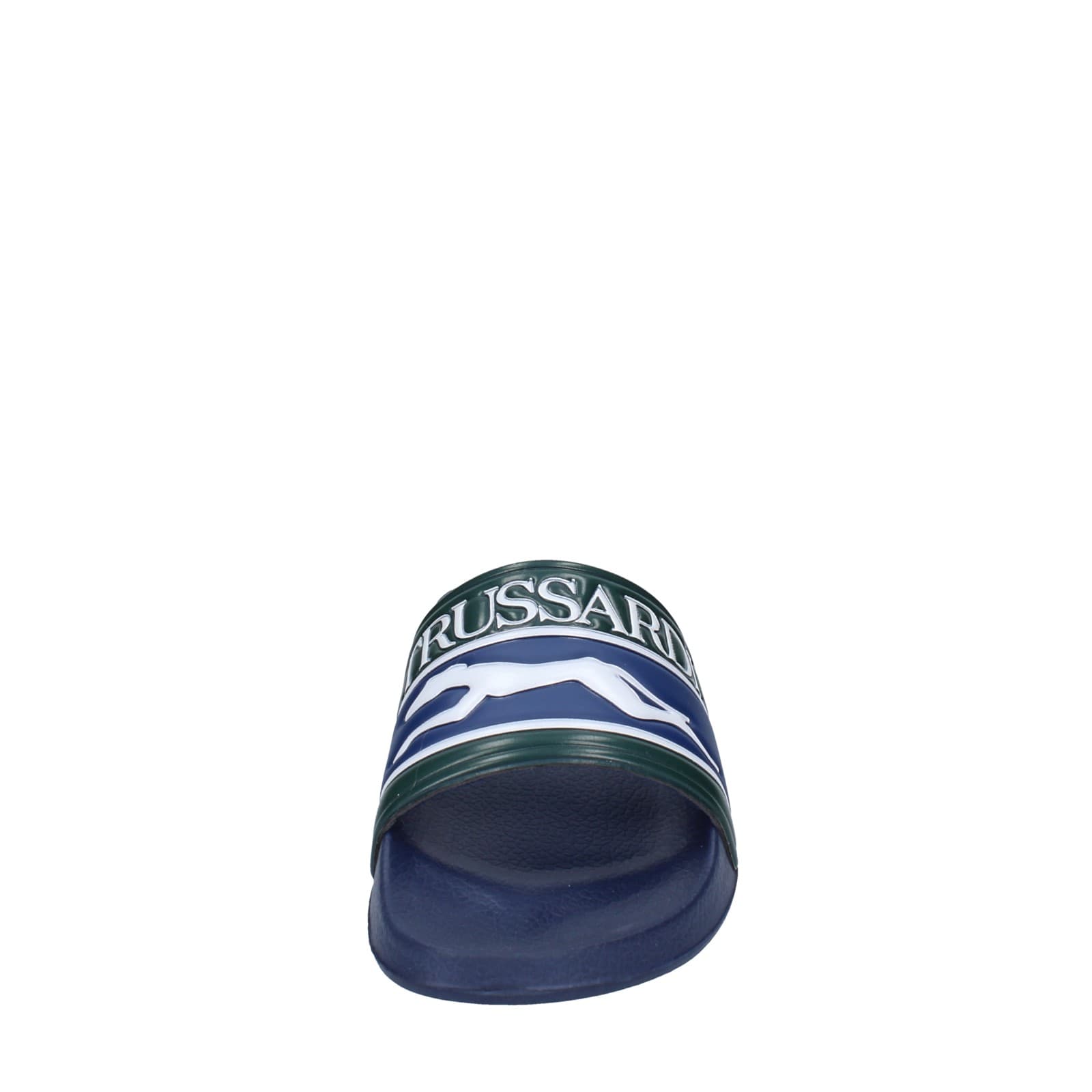 Scarpe Uomo TRUSSARDI Sandali Blu Plastica Verde EY246