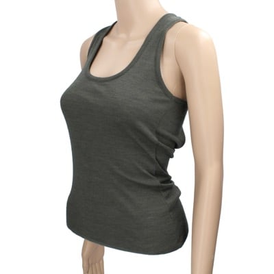Top Canotta Donna SUOLì 40 Verde Scuro Tessuto AN662