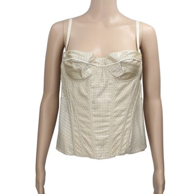 top donna AMULETI 44 beige lino AP14
