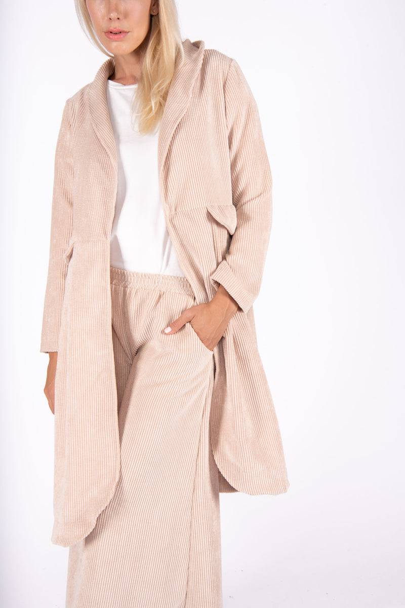 Olive E Miele CAPPOTTO NANCY VELLUTO CIPRIA