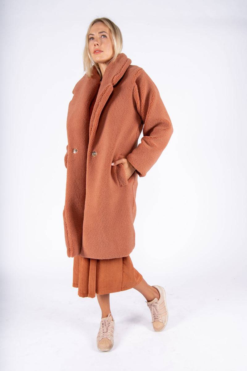 Olive E Miele CAPPOTTO PEGGY MATTONE