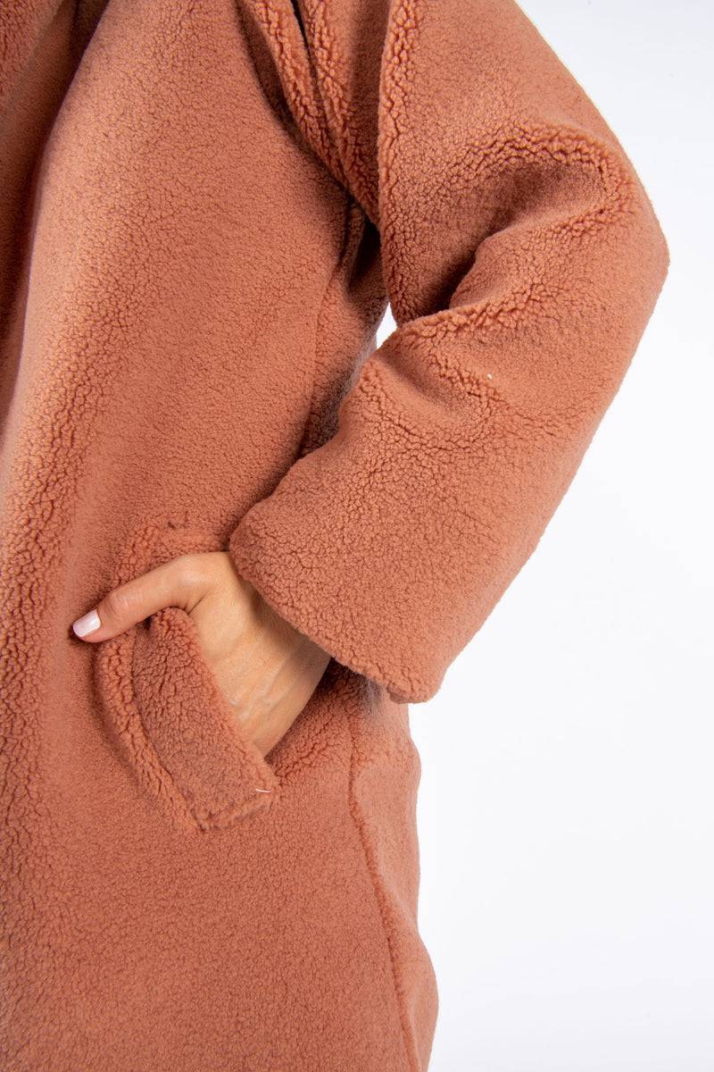 Olive E Miele CAPPOTTO PEGGY MATTONE