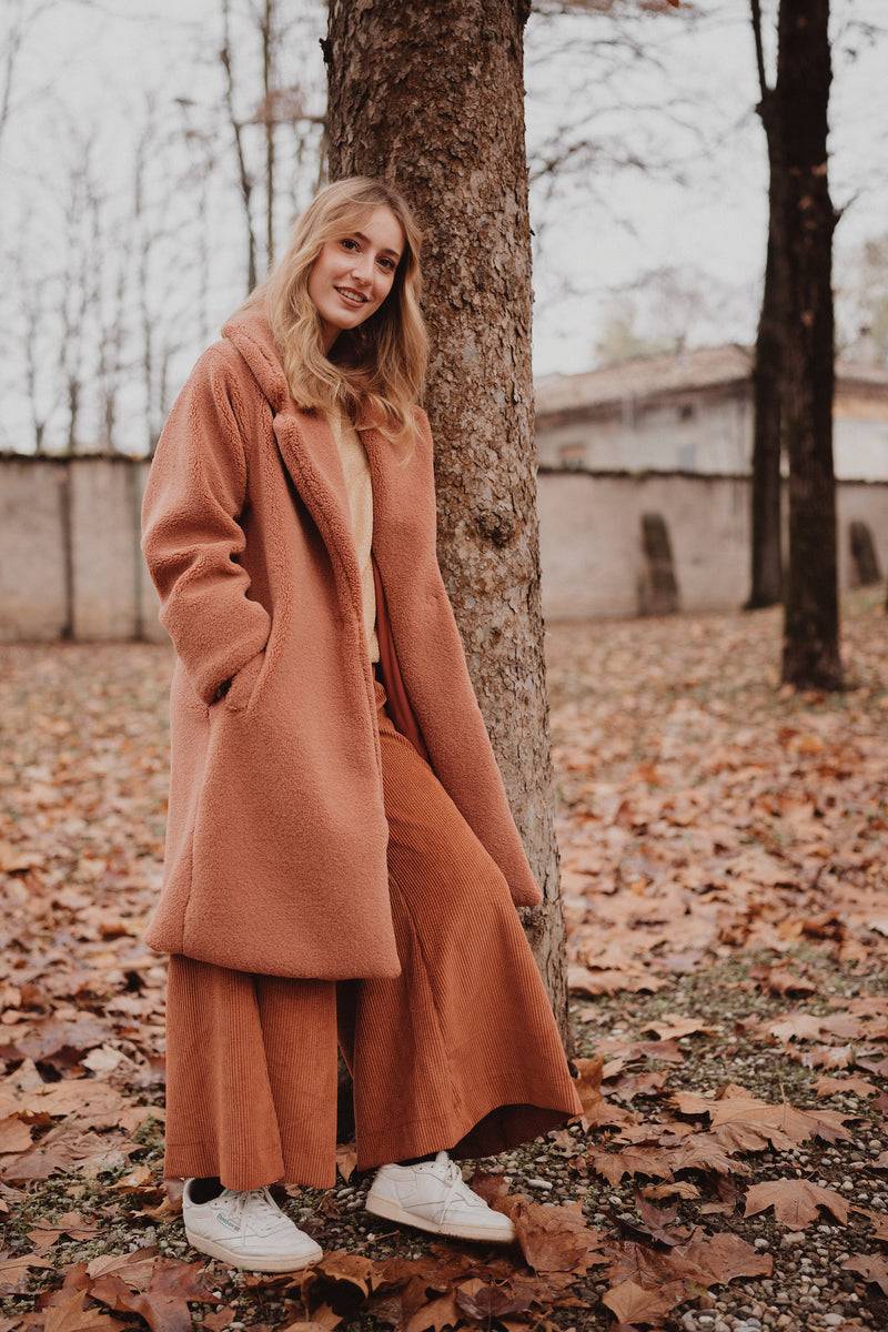 Olive E Miele CAPPOTTO PEGGY MATTONE